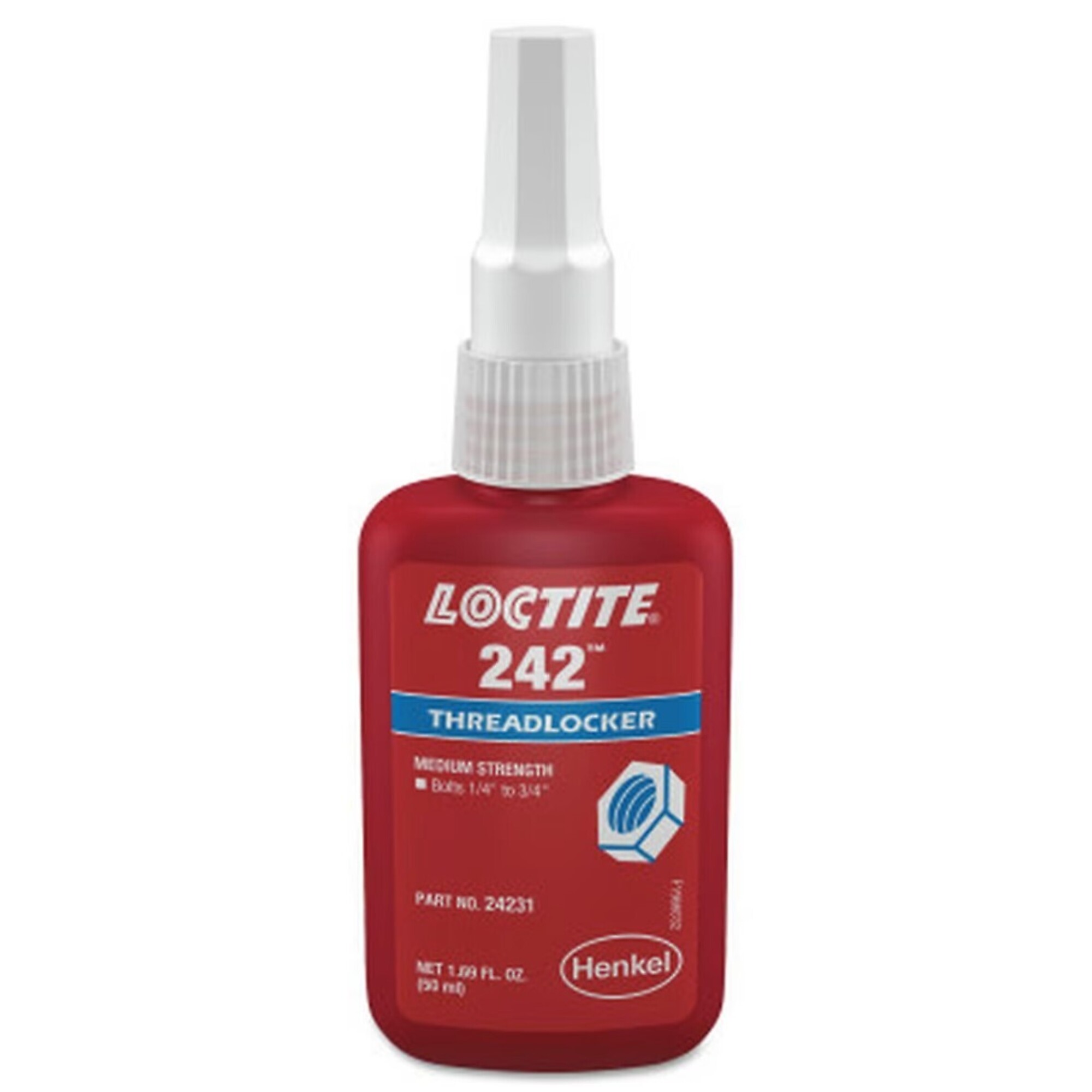 Loctite, Thread Sealant Type: # 242 Medium 50 ml/1.69 oz, Model# LOC135355